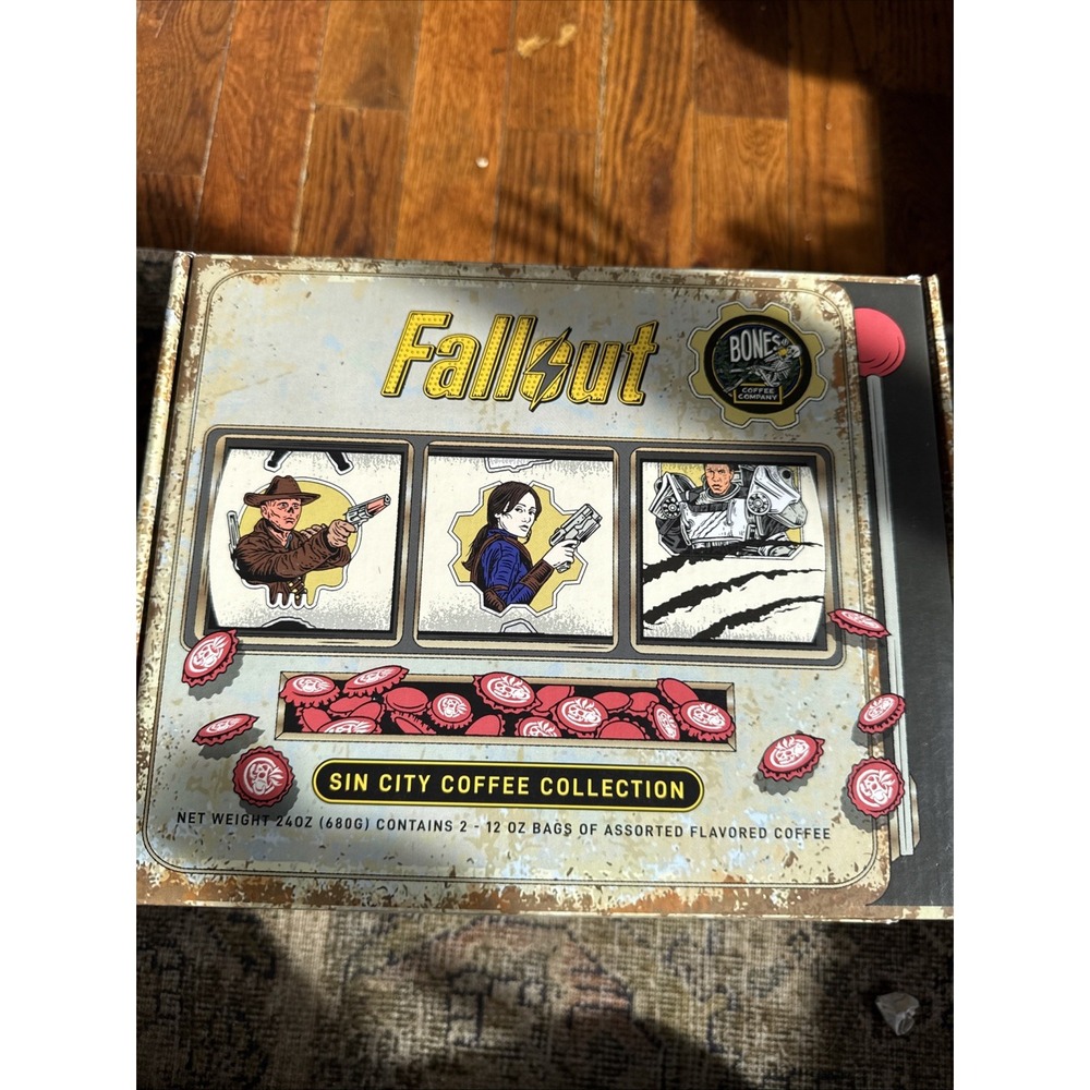 Bones Coffee Fallout Sin City Collection Whole Bean 2x12oz Limited Edition